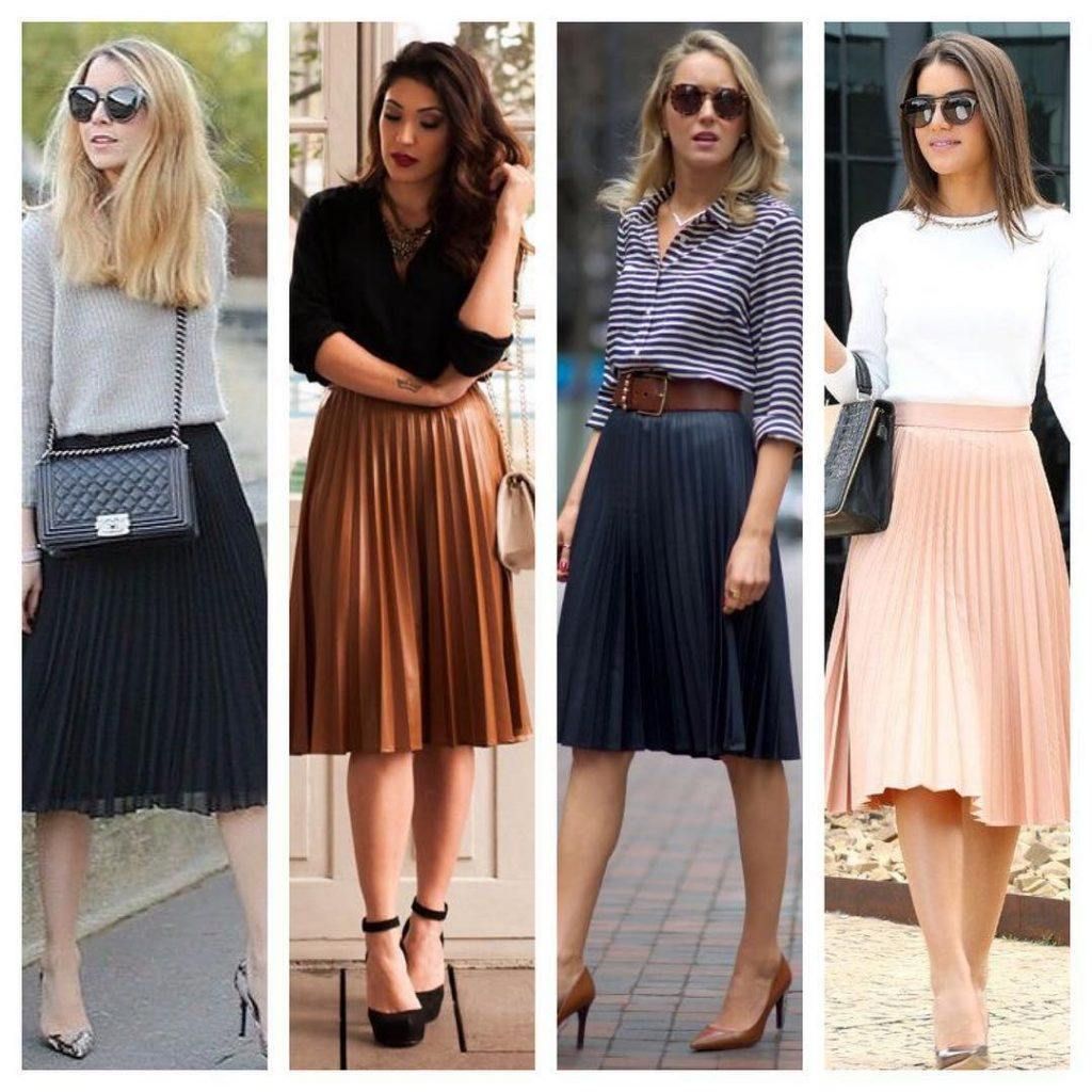 pleated skirt office wear